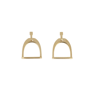 Vincent Peach 14K Gold Stirrup Earrings