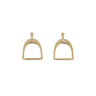Vincent Peach 14K Gold Stirrup Earrings