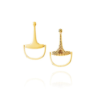 Vincent Peach 14K Equestrian Bit Drop Earrings