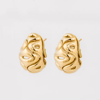 Estate Van Cleef & Arpels 18K Gold Openwork Swirl Earrings