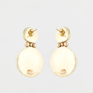 14K Gold Doorknocker Earrings
