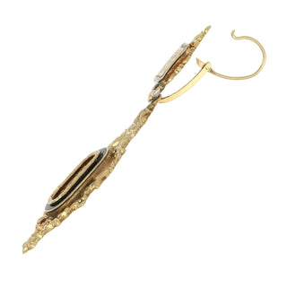 Georgian 18K Gold Day-Night Earrings