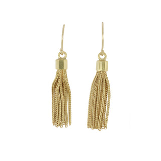 Vintage 18K Gold Tassel Earrings