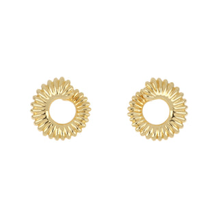 Antonio Papini 18K Gold Side Hoop Earrings
