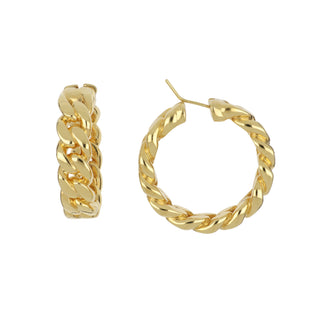 Antonio Papini 18K Gold Hoop Earrings