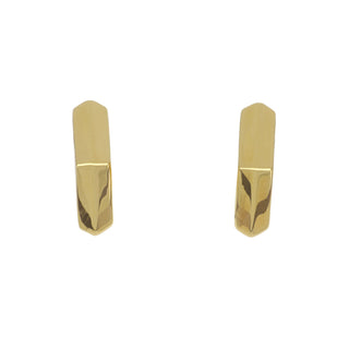 Antonio Papini 18K Gold Hexagon Hoop Earrings
