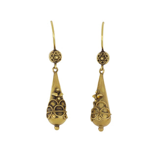 2010s Castellani 15K Gold Drop Earrings