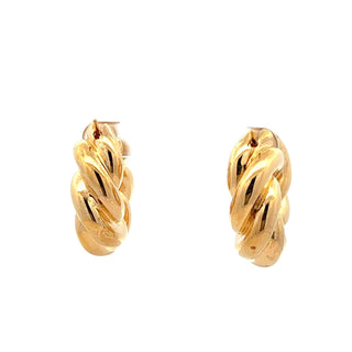 Antonio Papini 18K Gold Twisted Hoop Earrings