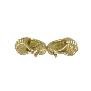 2000s David Yurman 18K Gold Hoop Earrings