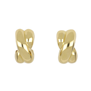 Vintage 1990s 18K Gold Huggie Earrings