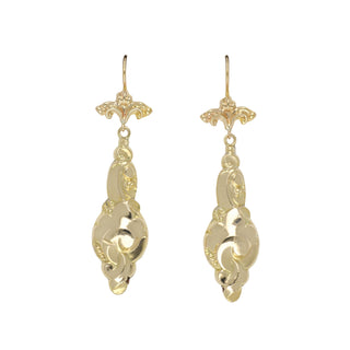 Victorian 14K Repousse Drop Earrings
