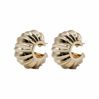Vintage 1970s 14K Gold Shrimp Earrings