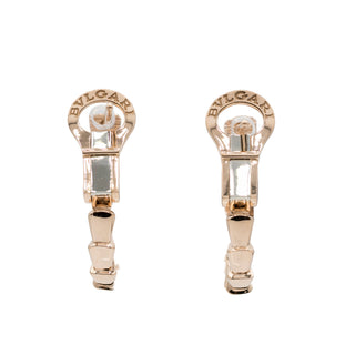 Estate Bulgari 18K Rose Gold Serpenti Viper Hoop Earrings