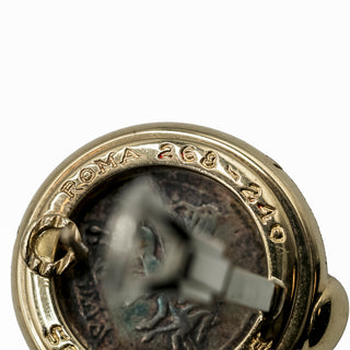 Vintage Bulgari 18K Gold Quinarius Ancient Coin Earrings