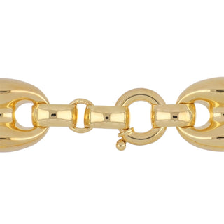 Antonio Papini 18K Gold Puffy Mariner Link Necklace