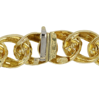 Estate Henry Dunay 18K Gold Curb Link Collar Necklace