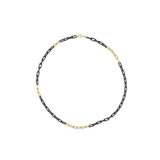 Antonio Papini 18K Gold & Titanium Link Necklace