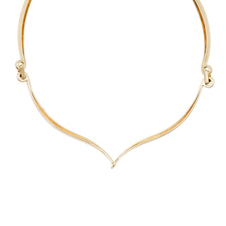 Estate David Webb 18K Gold Curved Link Necklace