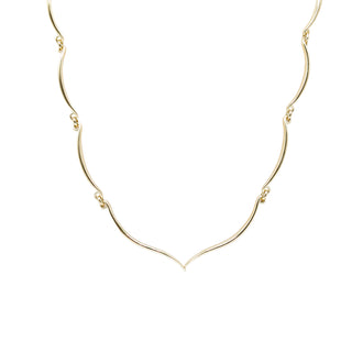 Estate David Webb 18K Gold Curved Link Necklace