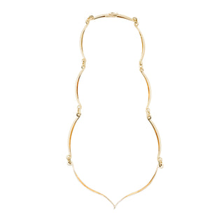 Estate David Webb 18K Gold Curved Link Necklace