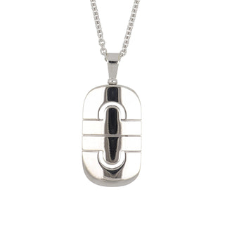 Estate Bulgari Parentesi 18K White Gold Pendant Necklace