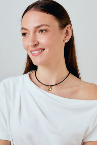 Syna 18K Gold Rubber Cord Necklace
