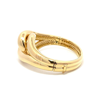 Antonio Papini 18K Gold Interlocking Knot Bangle Bracelet