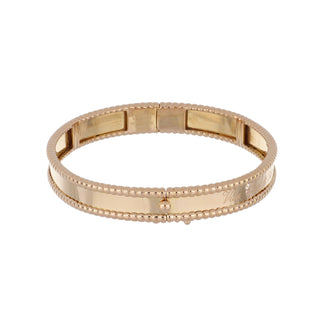 Estate Van Cleef & Arpels Perlee Signature 18K Rose Gold Bangle