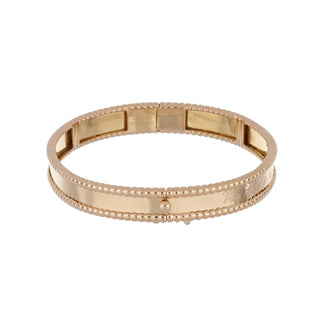 Estate Van Cleef & Arpels Perlee Signature 18K Rose Gold Bangle