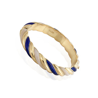 Vintage Tiffany & Co. 18K Gold Enamel Bangle Bracelet