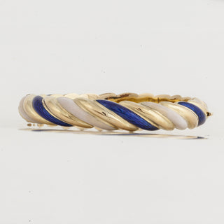 Vintage Tiffany & Co. 18K Gold Enamel Bangle Bracelet