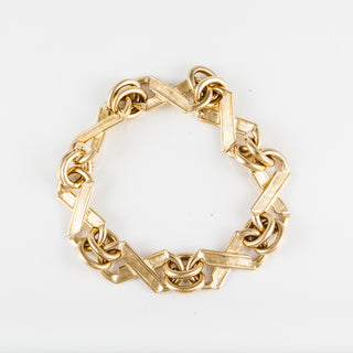 Estate Tiffany & Co. 18K Gold Schlumberger X-Link Bracelet