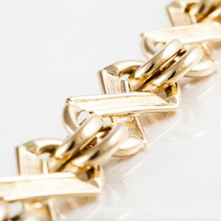 Estate Tiffany & Co. 18K Gold Schlumberger X-Link Bracelet