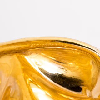 Estate Tiffany & Co. 14K Gold Gathered Design Bangle Bracelet