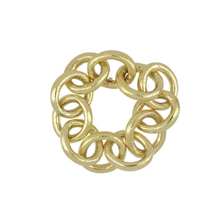 Estate Katy Briscoe 18K Gold Textured Link Bracelet