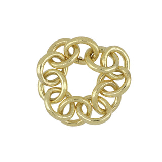 Estate Katy Briscoe 18K Gold Textured Link Bracelet