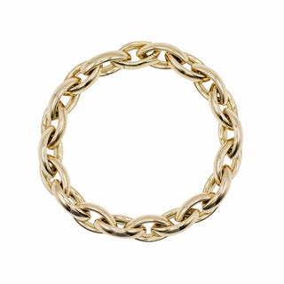 Antonio Papini 18K Gold Marquise Link Bracelet
