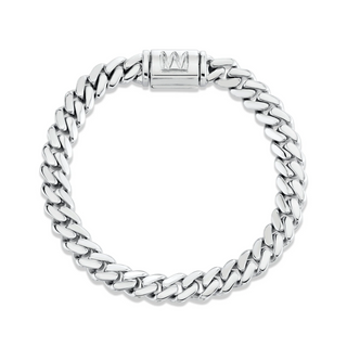 Michael M 6.5mm Silver Cuban Chain Bracelet