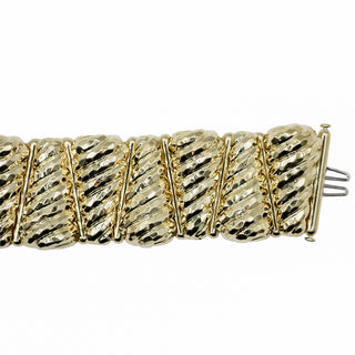 Vintage Henry Dunay 18K Gold Hammered Cone Link Bracelet