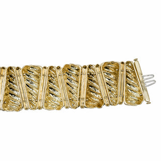 Vintage Henry Dunay 18K Gold Hammered Cone Link Bracelet