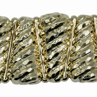 Vintage Henry Dunay 18K Gold Hammered Cone Link Bracelet