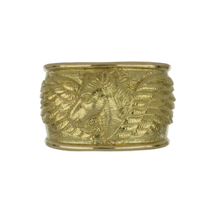 Vintage David Webb 18K Gold Repousse Pegasus Cuff Bracelet