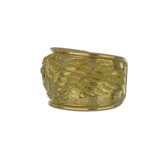 Vintage David Webb 18K Gold Repousse Pegasus Cuff Bracelet