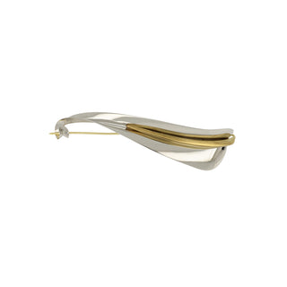 Estate Michael Good Two-Tone Leaf Brooch