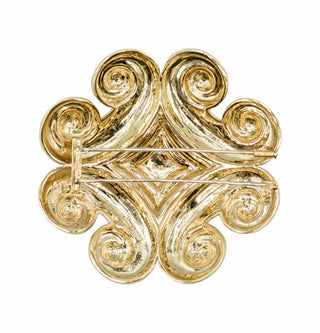 Vintage David Webb 18K Gold Ancient World Scroll Pin