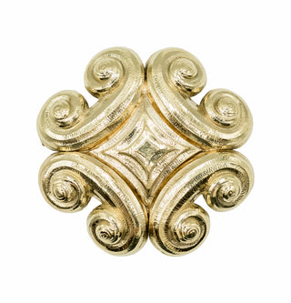 Vintage David Webb 18K Gold Ancient World Scroll Pin