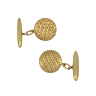 Belle Epoque Textured 18K Gold Cufflinks