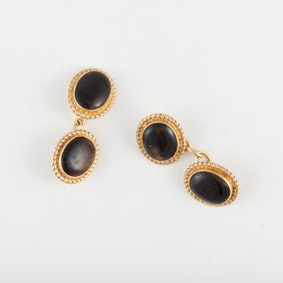 Mid-Century Gianmaria Buccellati Yellow Gold Tortoise Shell Cufflinks