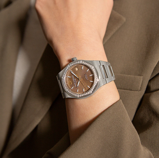 Girard-Perregaux Stainless Steel Laureato 38mm in Copper with Diamonds