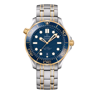 Omega 18K & Stainless Steel Seamaster Diver 300m in Blue